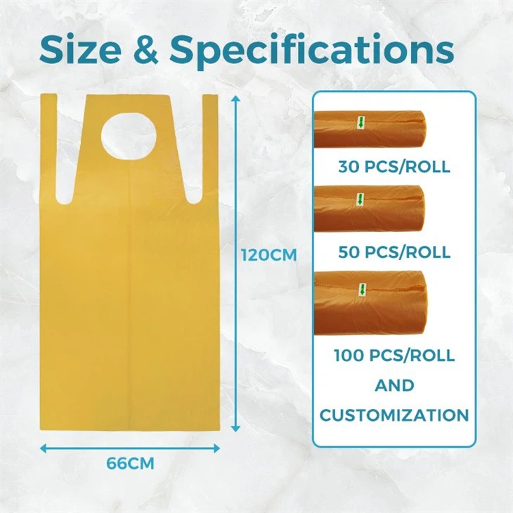 Compostable Disposable PLA+PBAT Apron